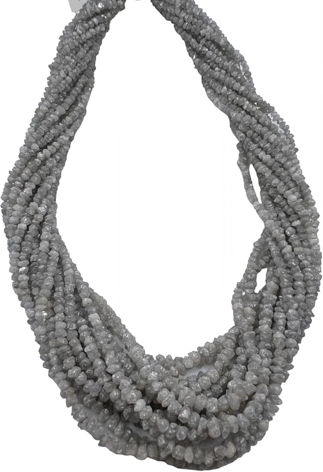 1 Strand Light Gray Diamond Rough Loose Beads Strand. Exclusive by Beads_World CHIK-STNRDD-92