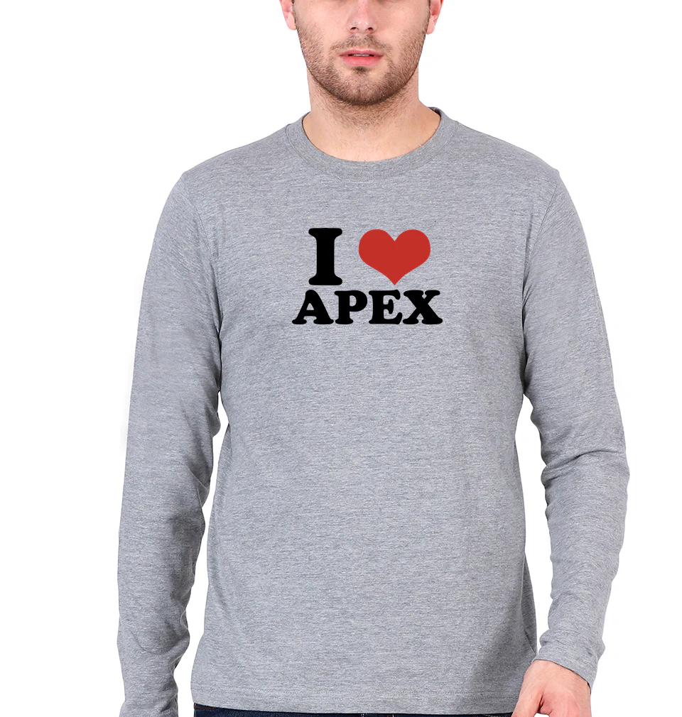 I LOVE APEX Full Sleeves T-Shirt for Men
