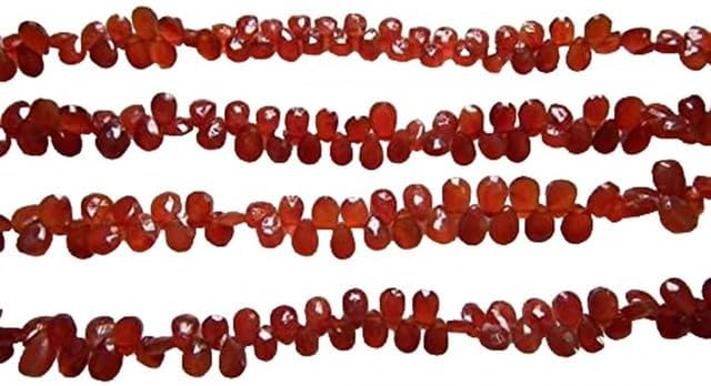 Natural Carnelian Faceted Pear Shape Briolette 6mm x 8mm 8.5