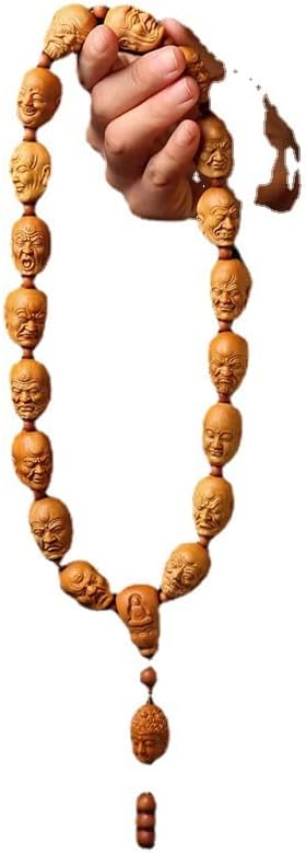 檀香十八罗汉珠车挂挂件汽车吊坠 规格2.0×20颗挂饰车后视镜(檀香十八罗汉珠车挂)