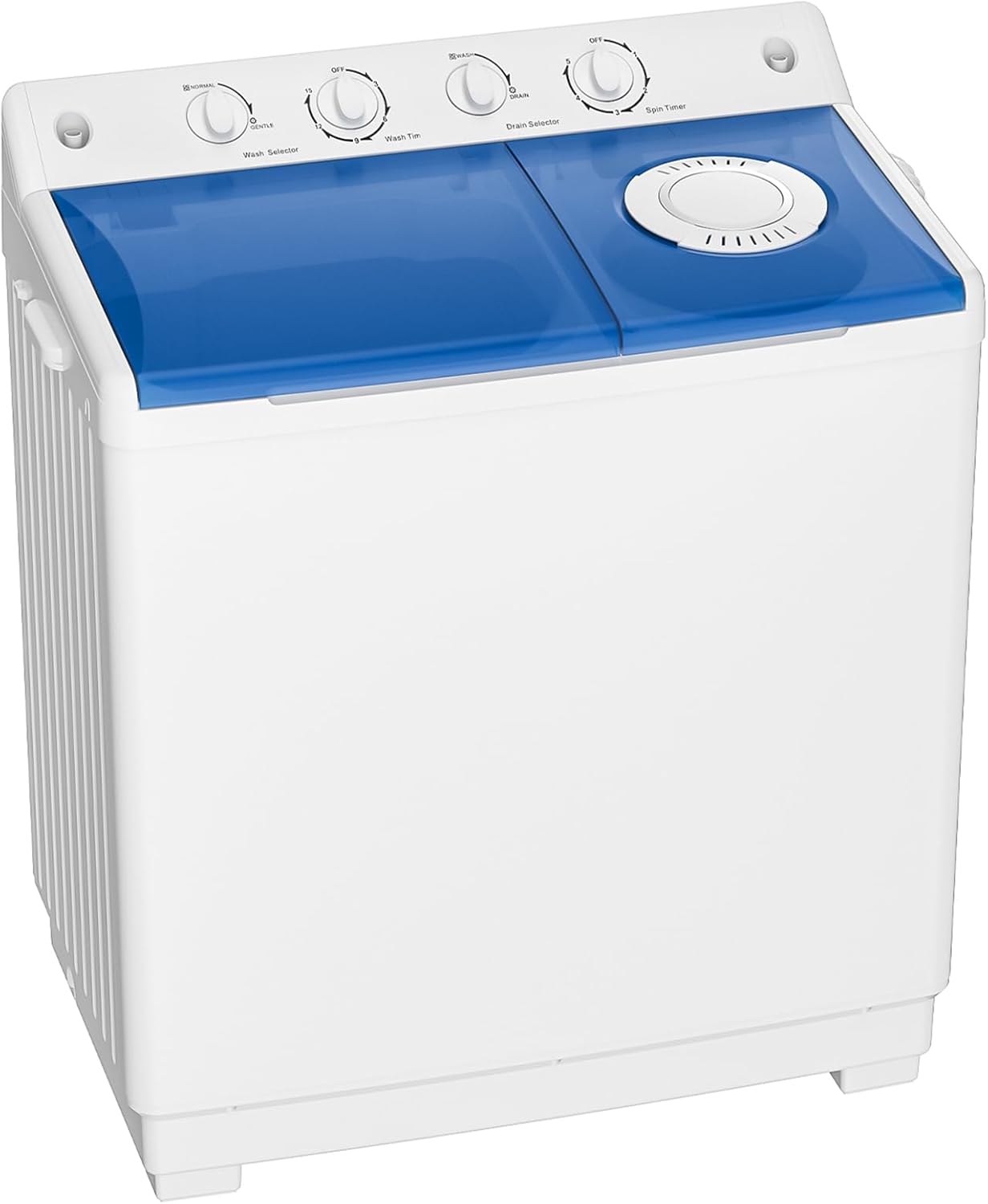 Auertech Portable Washing Machine, 40lbs Twin Tub Washer Large Laundry Machine with Drain Pump, Semi-automatic 24lbs Washer 16lbs Spinner Combo for Dorms, Apartments, RVs