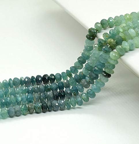 Rare Natural Grandidierite Faceted Rondelle Shape Beads,7-7.5 mm 15