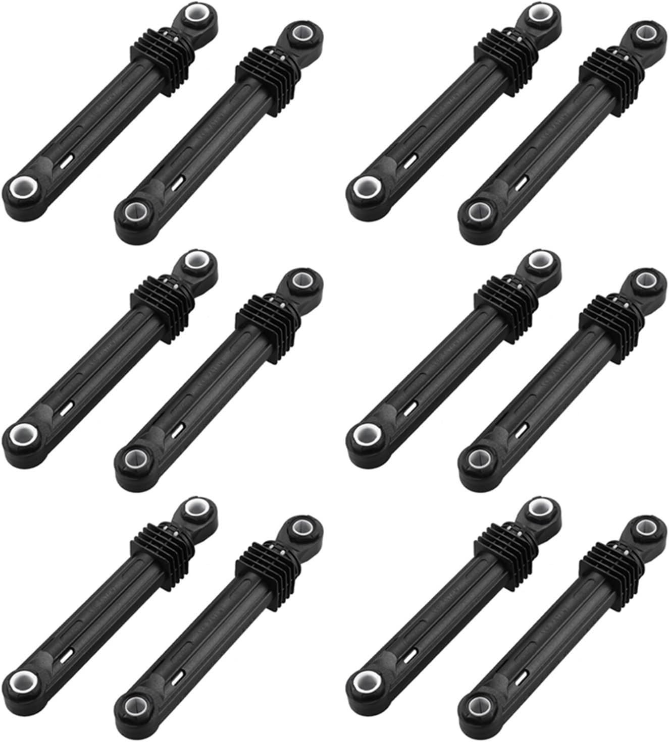 12 Pcs 100N Compatible for LG Washing Machine Shock Absorber Washer Front Load Part Black Plastic Shell Home Appliances Accessories