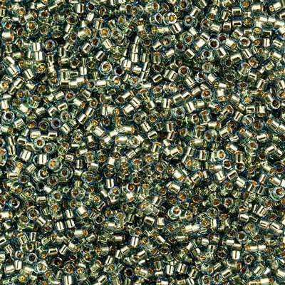 Miyuki Delica 11/0 - Transparent Sea Green Goldlined DB2523-250gms Bag of Japanese Glass Beads Bulk Bag of Japanese Glass Beads