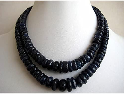 BEADS GEMSTONE 1 Strand Natural Kyanite Beads, Faceted Rondelle Beads, Faceted Kyanite, 13mm To 7mm Each, 15 Inch Code-HIGH-16839