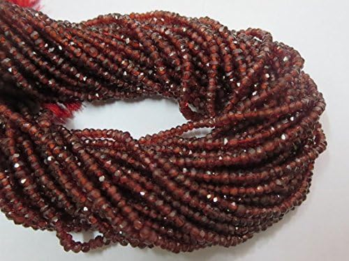 Natural Garnet Micro Rondelle Beads Facited 3.50 mm 14