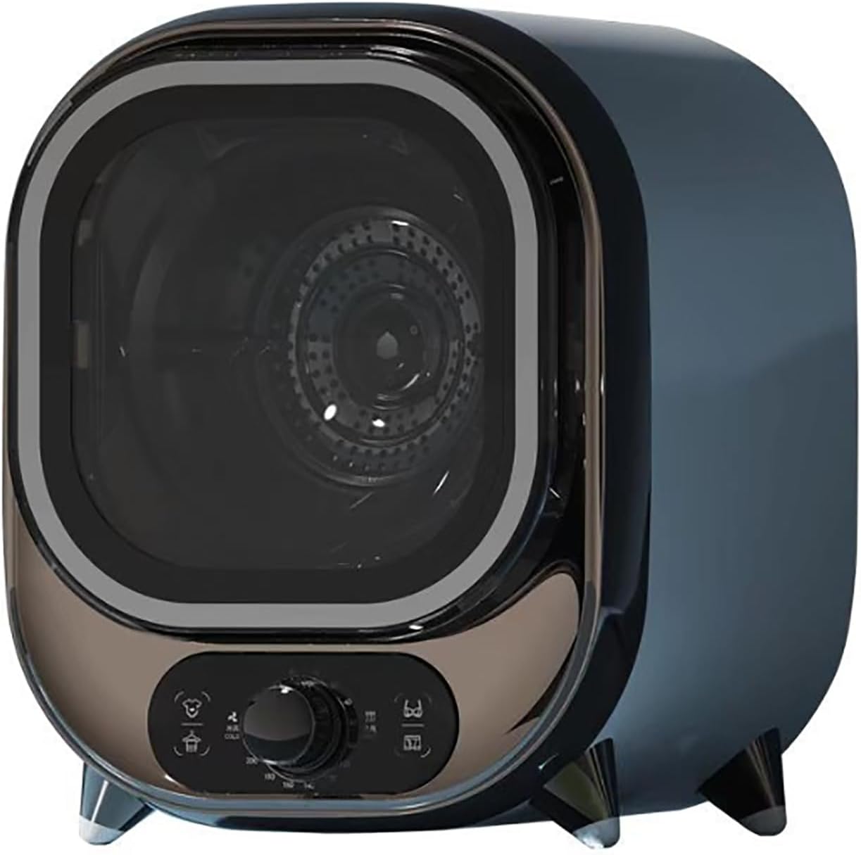 Mini Spin Dryer, Compact Tumble Dryer, Smart Drying, Pure Copper Motor 0.8 Kg Load Capacity, Hot and Cold Air Suitable for Clothes of Different Materials, 60℃ Constant Temperature for Home Use