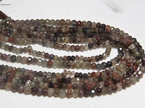 13 inch natural beads strand of 3mm faceted round andalusite gemstone beads for DIY jewelry - necklace, bracelet, earring, ring.