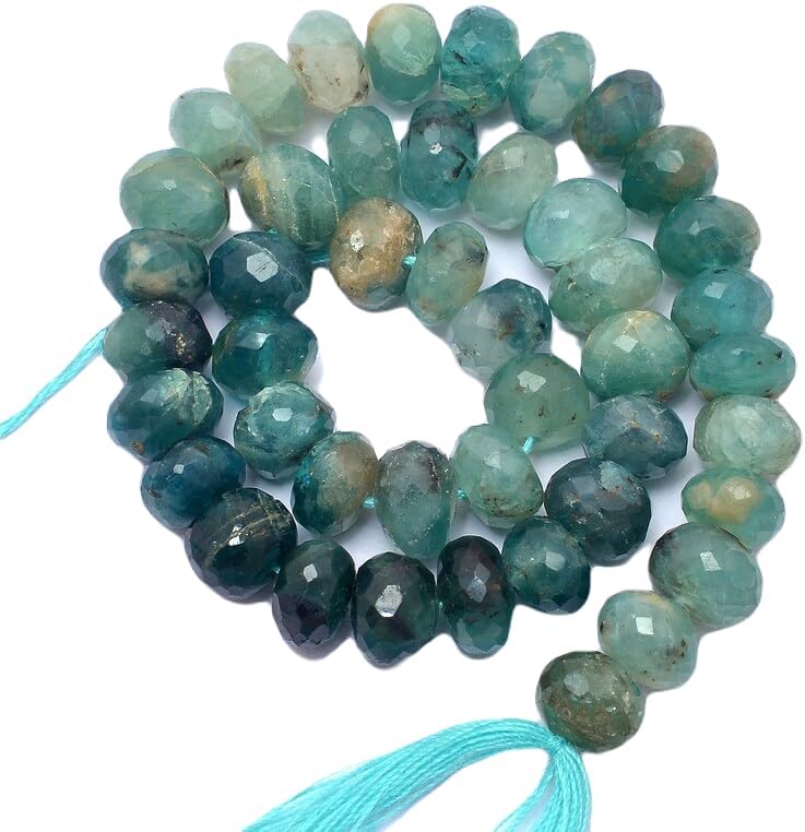 13 inch Strand of Natural gem Grandidierite, 7-8mm rondelle Faceted Beads for DIY Jewelry Making. | Beads_03676, as per photo