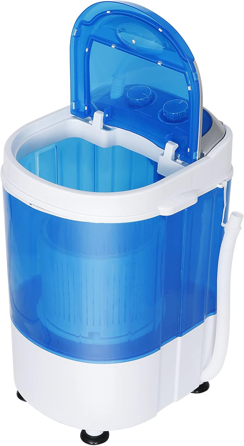Portable Mini Washing Machine，Small Compact Laundry 4.4lbs Capacity Washer w/Spin Cycle Basket and Drain Hose Drum Washing Machine