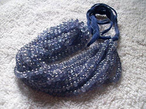 5 mm - 7 mm AAA Natural Genuine Tanzanite Roundel Smooth plainLKBEADS 16 INCH Code-HIGH-70613