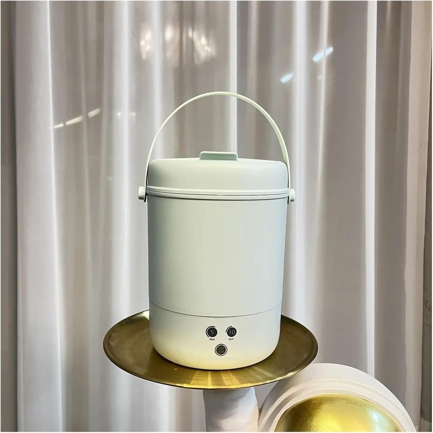 Portable Washing Machine, Blue Light Underwear Washing Machine Mini Socks Washing Semi-automatic Dormitory Dedicated,for Apartments, Homes, and Dorms(White)