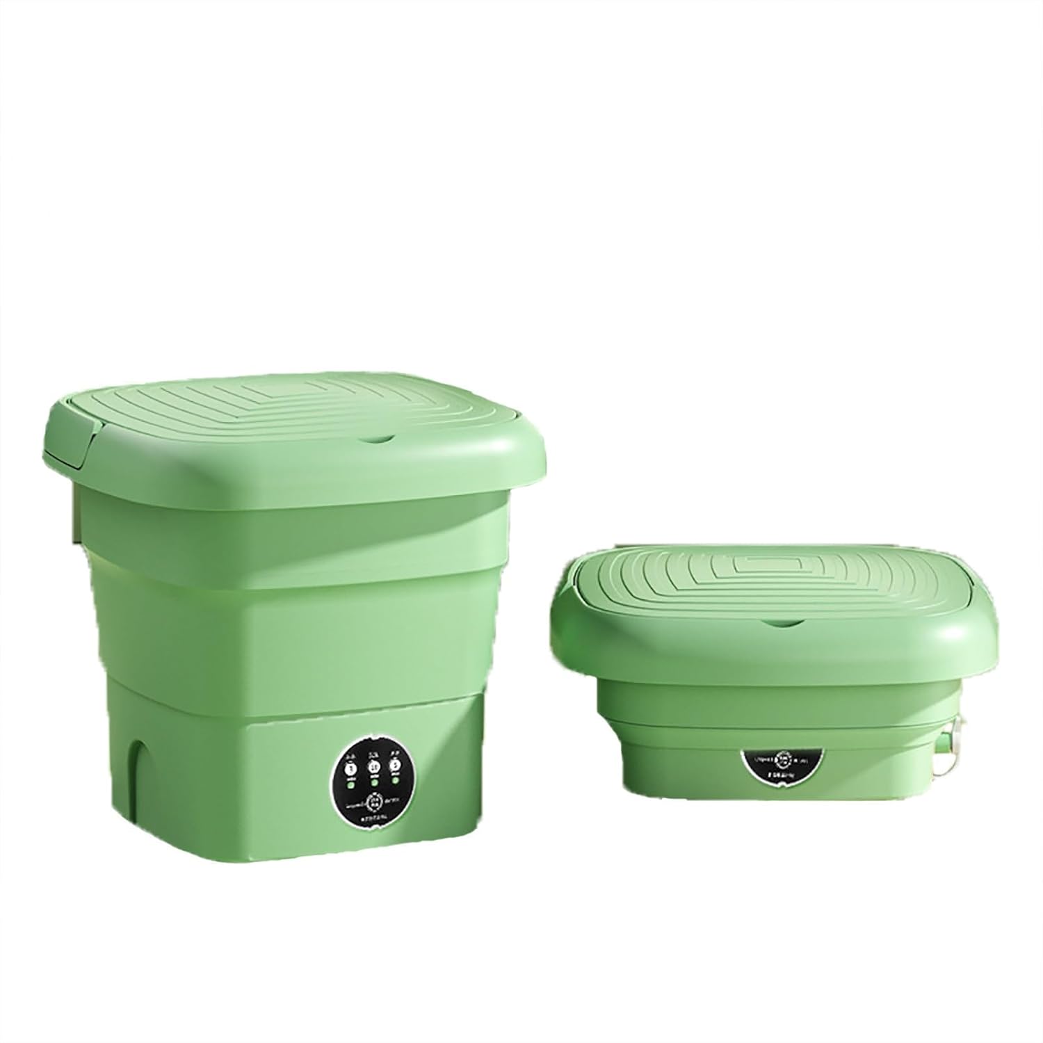 Portable Washing Machine, Collapsible Mini Washing Machine, Compact Baby Clothes, Underwear or Small Items Washing Machine, Apartment, Dorm, Camping, Rv Travel Laundry - Gift Choice, Green, Yellow, Pu