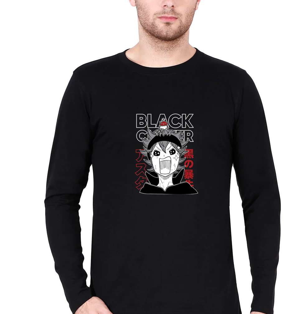 ASTA - BLACK CLOVER Anime Full Sleeves T-Shirt for Men