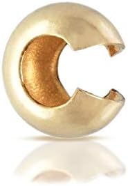 14Kt Gold Filled 4mm Crimp Covers - 100pcs (4259)/5