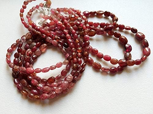 ruby - ruby plain oval beads, ruby necklace, ruby jewelry, ruby stone, genuine ruby necklace, 6x5mm, 10 inch strand