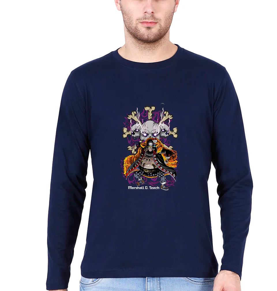 CAPTAIN BLACKBEARD - ONE PIECE Anime Full Sleeves T-Shirt for Men