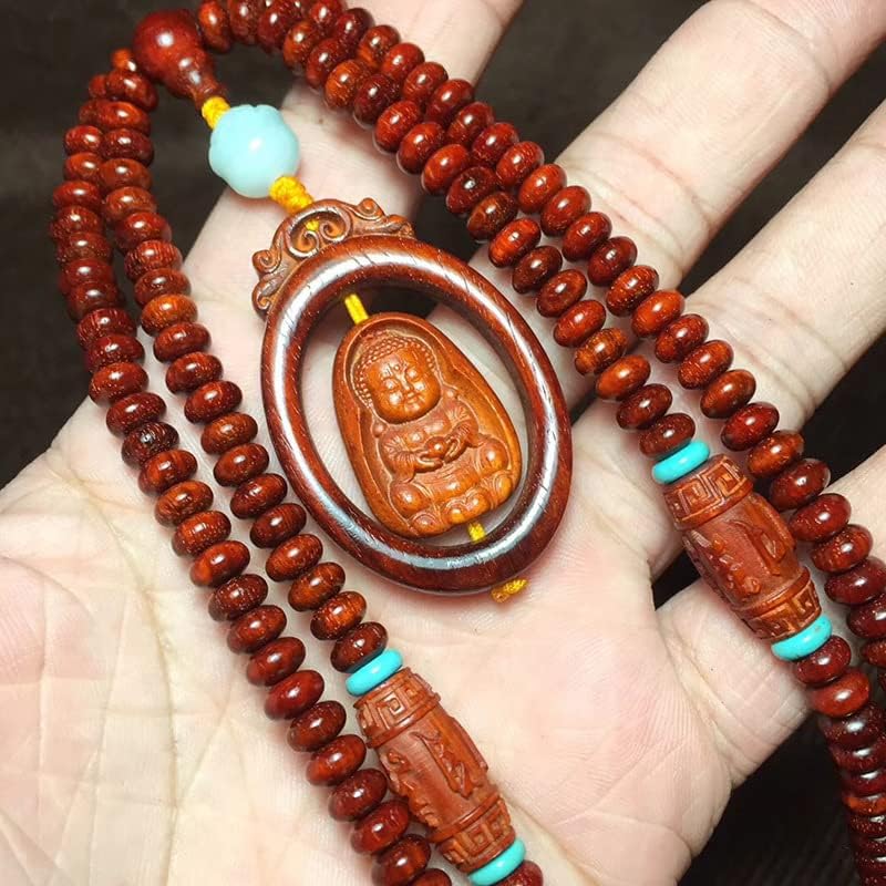 印度小叶紫檀【小沙弥算盘珠】4 * 6配0.8三通佛珠和手链手串(小叶紫檀小沙弥算盘珠)