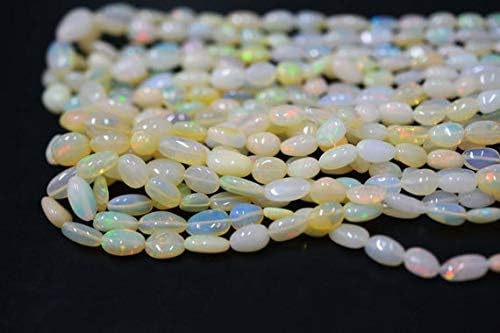 Ethiopian Opal Oval Smooth Shape / 18 inch 7.5x10-6x4MM 18 inch Code-HIGH-60890