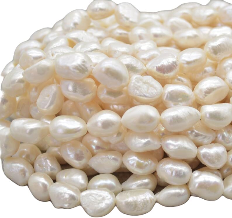 13 inch Strand of Natural gem Freshwater Baroque Pearl, 12-14mm Nugget Smooth Beads for DIY Jewelry Making. | Beads_03760