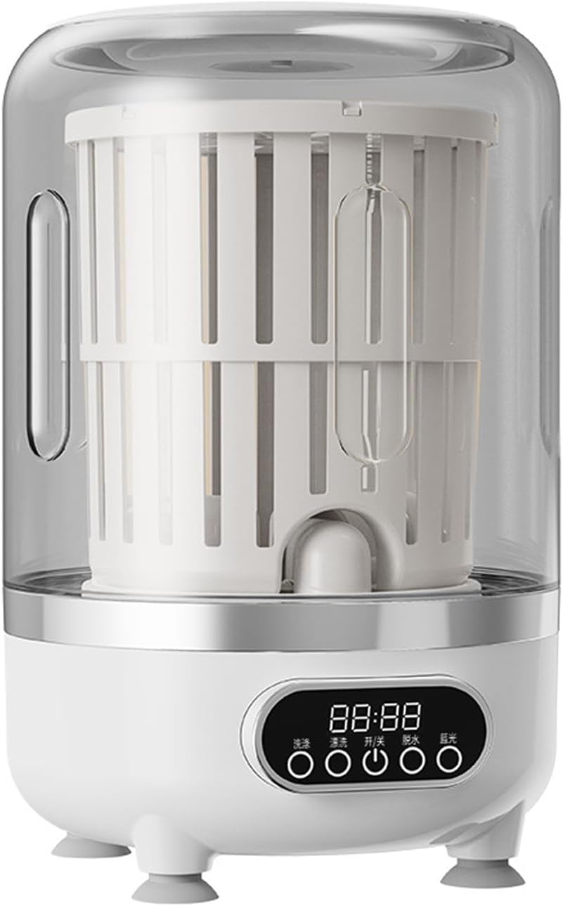 Portable Washer 3-in-1 Wash, Rinse, Washer Rotating Basket Ideals for Cleaning Underwear, Socks, And Lightweight Garments (white)