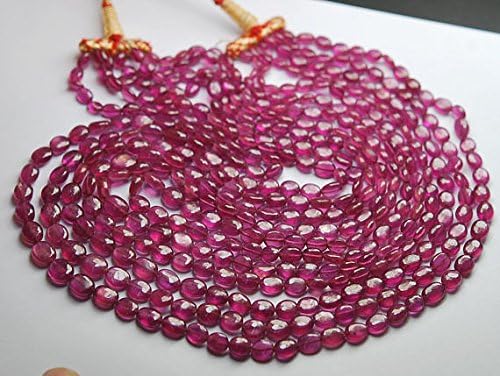 6x20 inches strands,natural pink sapphire smooth oval nuggets shape,6-9.5mm