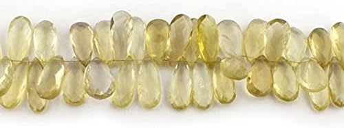 Big Halloween Sale 1 Strand Lemon Quartz Pear Shape Briolettes - AAA Quality Faceted Pear Drop Beads 17mmx11mm-27mmx11mm 7.5 Inches SB620
