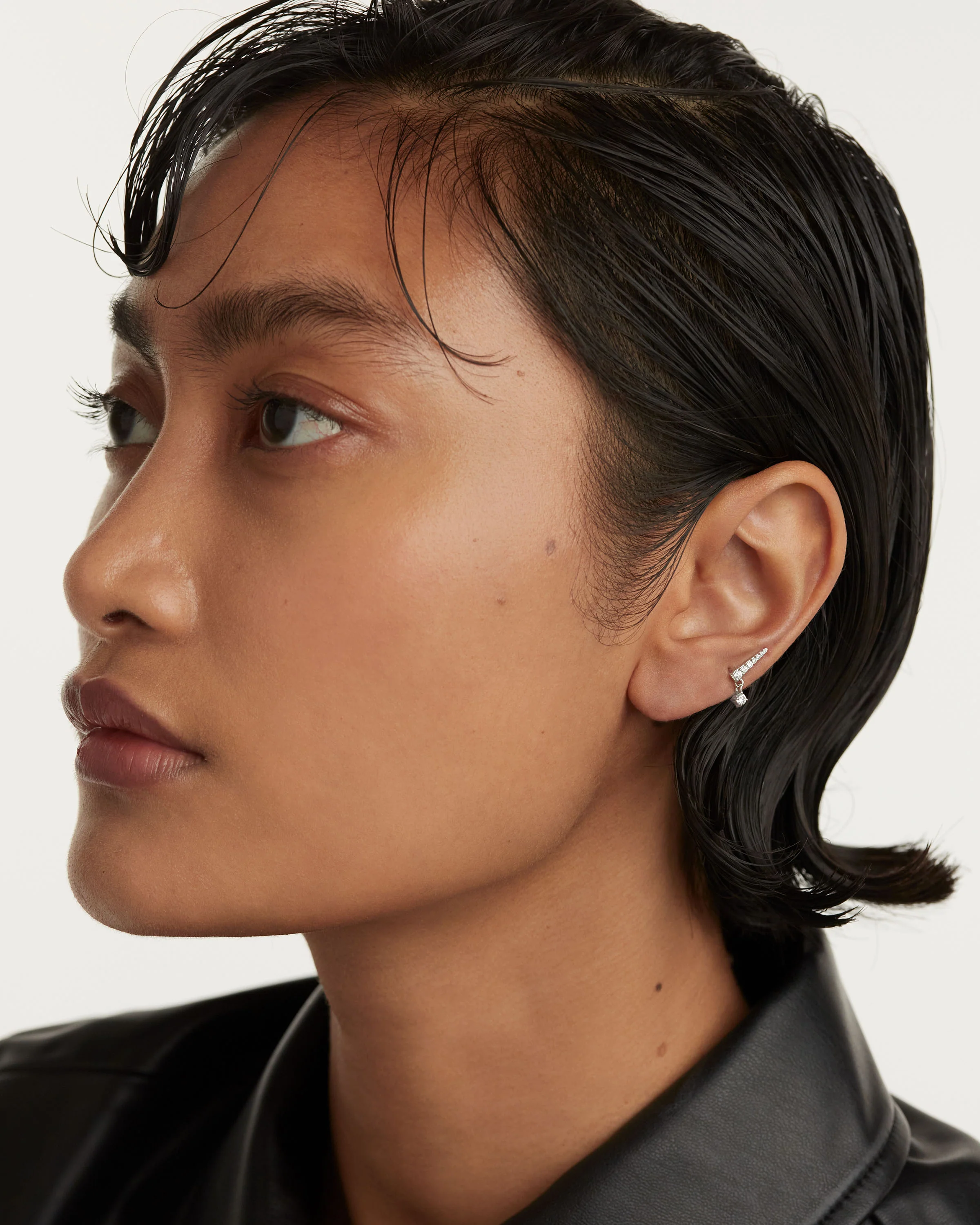 Ava Single Silver Earring