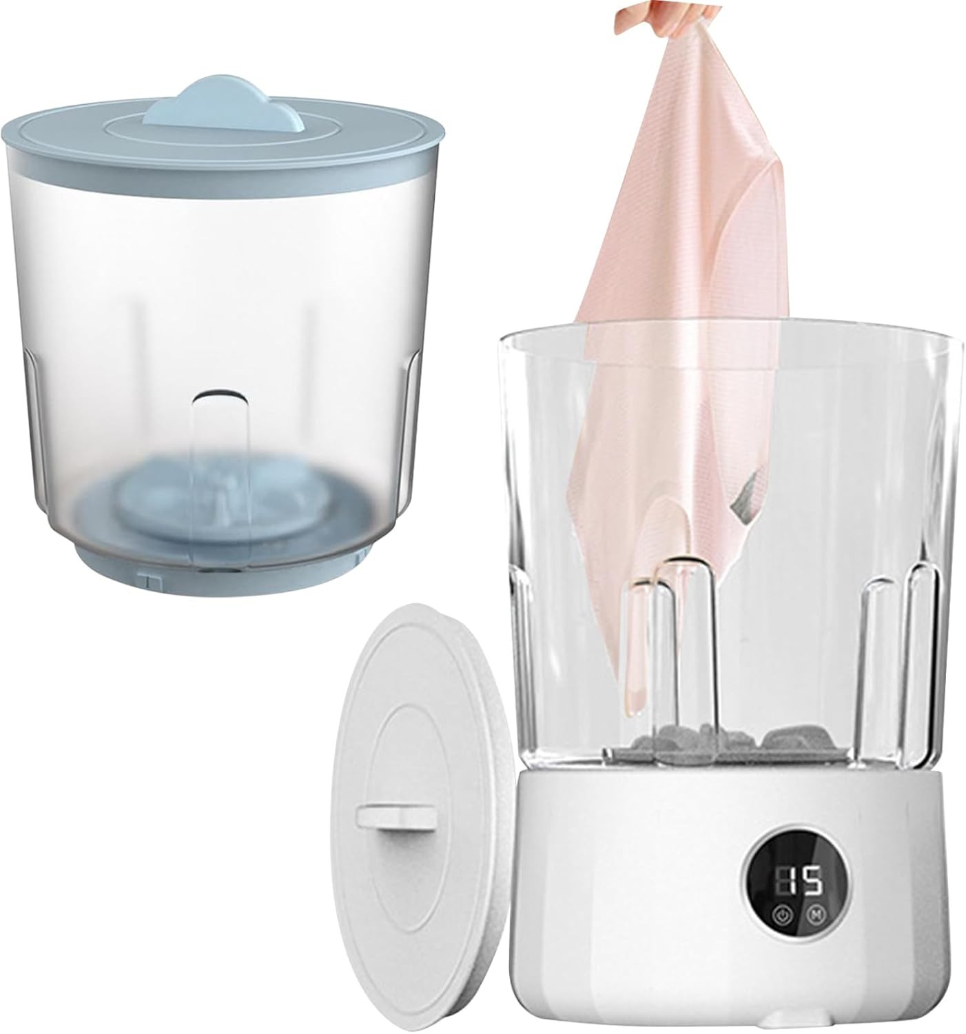 Portable Washer Machine, Portable Laundry Machine Travel Underwear Washer, 3 Modes Cleaning Supplies With 2 Buckets For Home Apartment Dorm Camping Vacation RV Bras And Panties