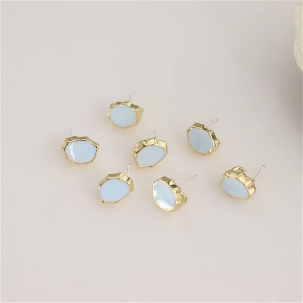 SIDUFHAOPKLL Alloy Single Hole Pendant Earrings Accessories Handmade DIY Jewelry Material Kit(E)