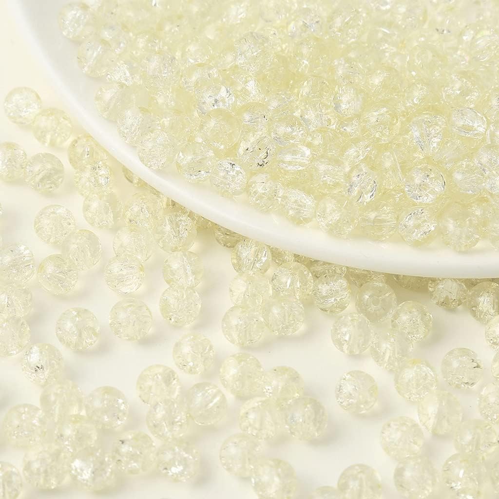 DIY Beads Bracelet Necklace Trendy Wind Loose Beads Beading Jewelry Accessories Cracked Beads 8mm(C,10mm) (Black 10mm)