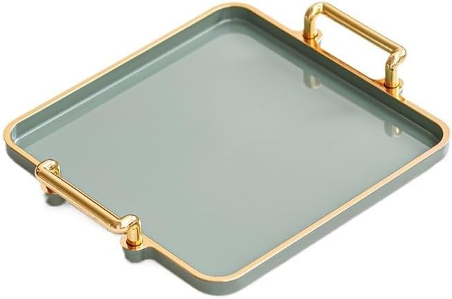 Cafeteria Tray Tray Household Rectangular Cosmetics Storage Tray Living Room Water Cup Storage Tray Hotel Apartment Storage Tray Serving Trays(B,Medium)