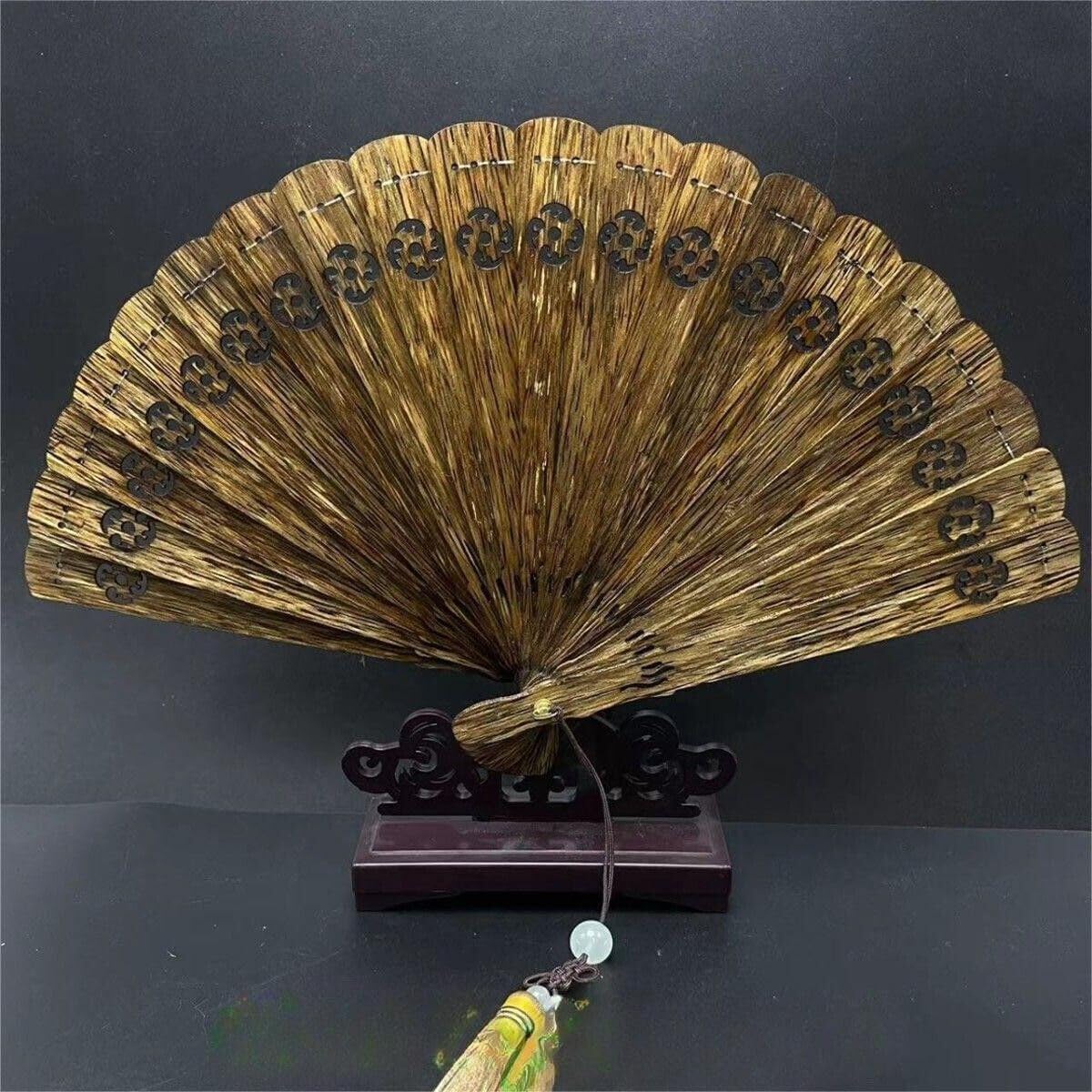 Agarwood Handmade China Hainan Agarwood Fan Hainan Agarwood Fold Fan Furnishing Articles
