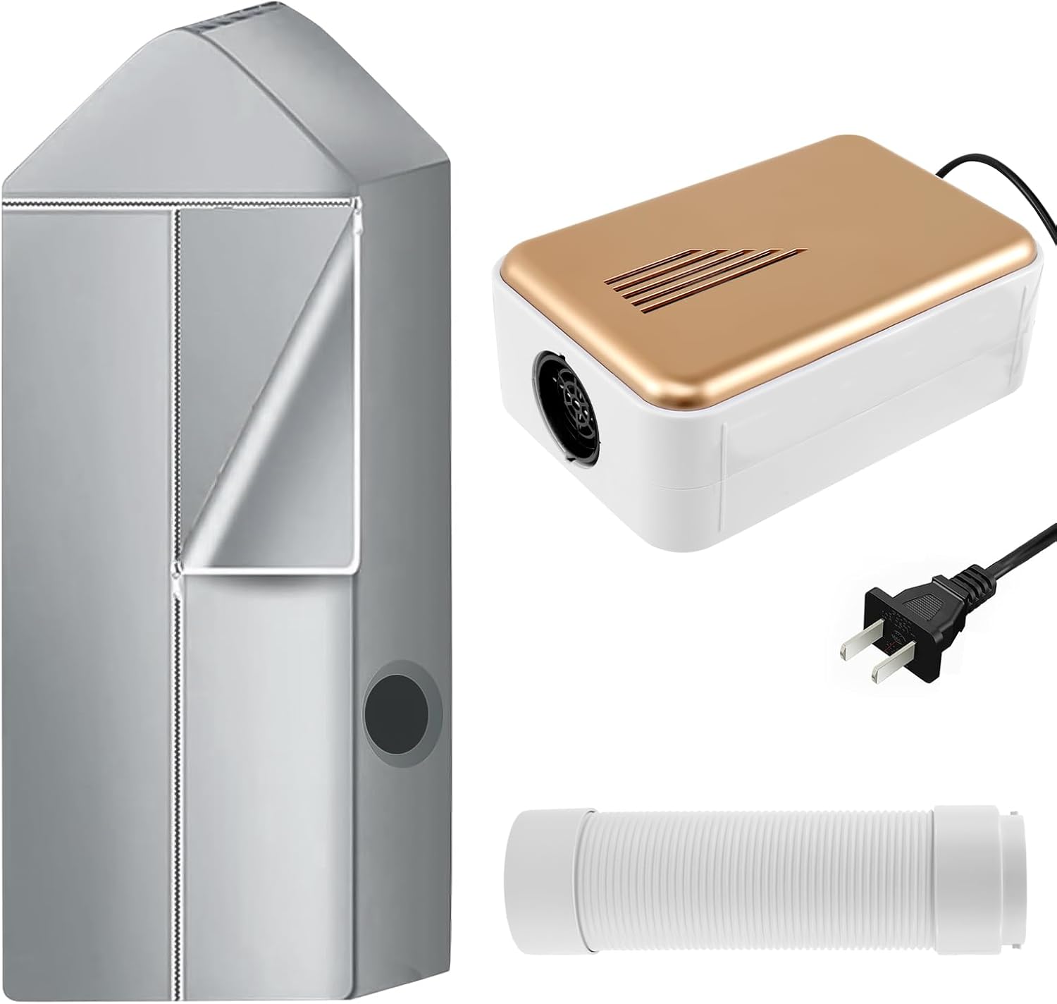 Portable Clothes Dryer, 600W Efficient Clothes Dryer, Small Compact Foldable Electric Drying Machine, Folding Mini Dryer Machine for Home Apartment Dormitory (Cloth-covered)