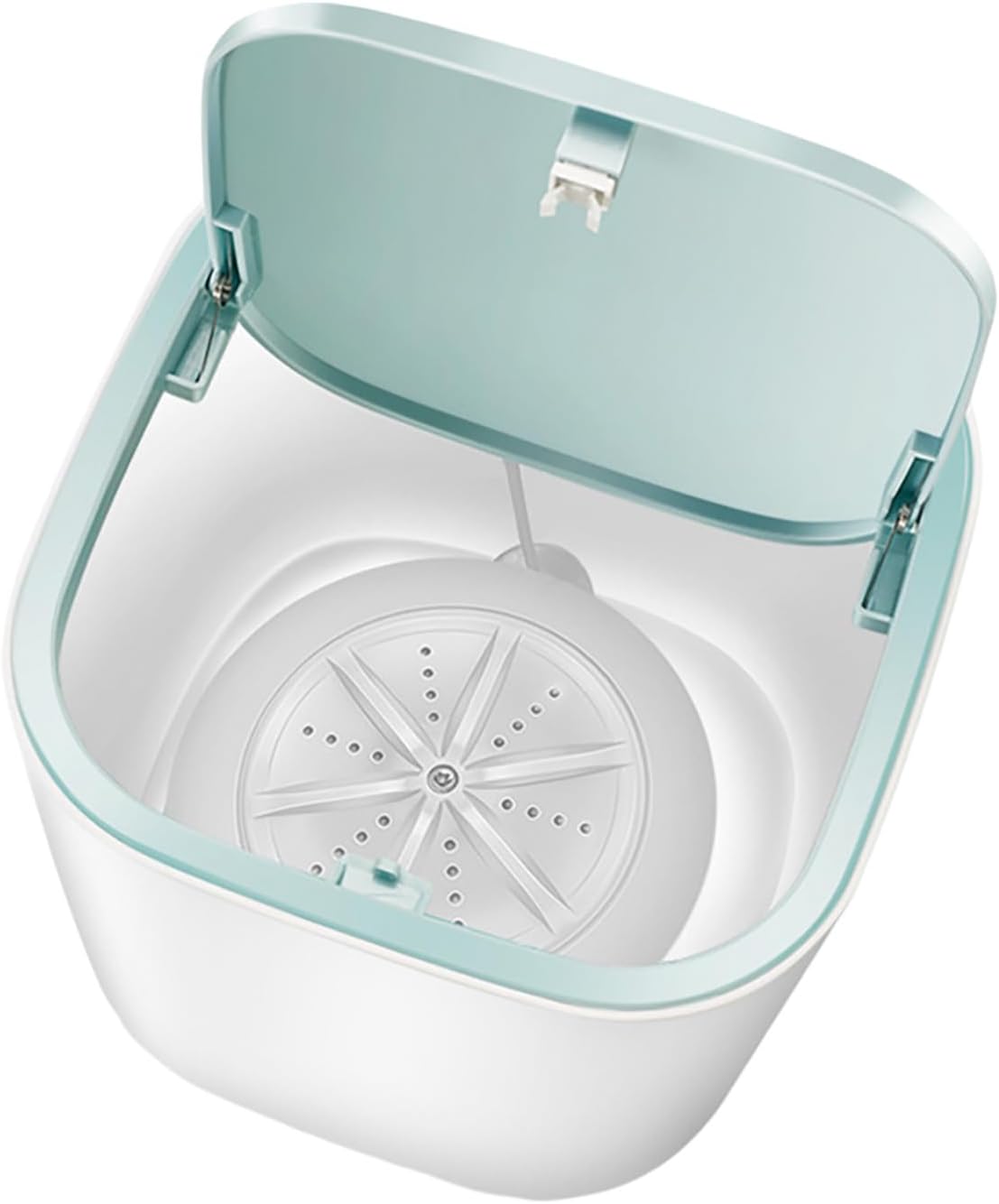 Mini Washing Machine Laundry Barrel Washers Underwear Socks Washer Portable Personal Rotating Turbine Washer Convenient For Home Dormitory (White)
