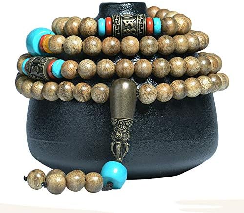 GLW Kalimantan Genuine Wild Agarwood Aloewood 7mm MalasMeditation Prayer Beads#4953