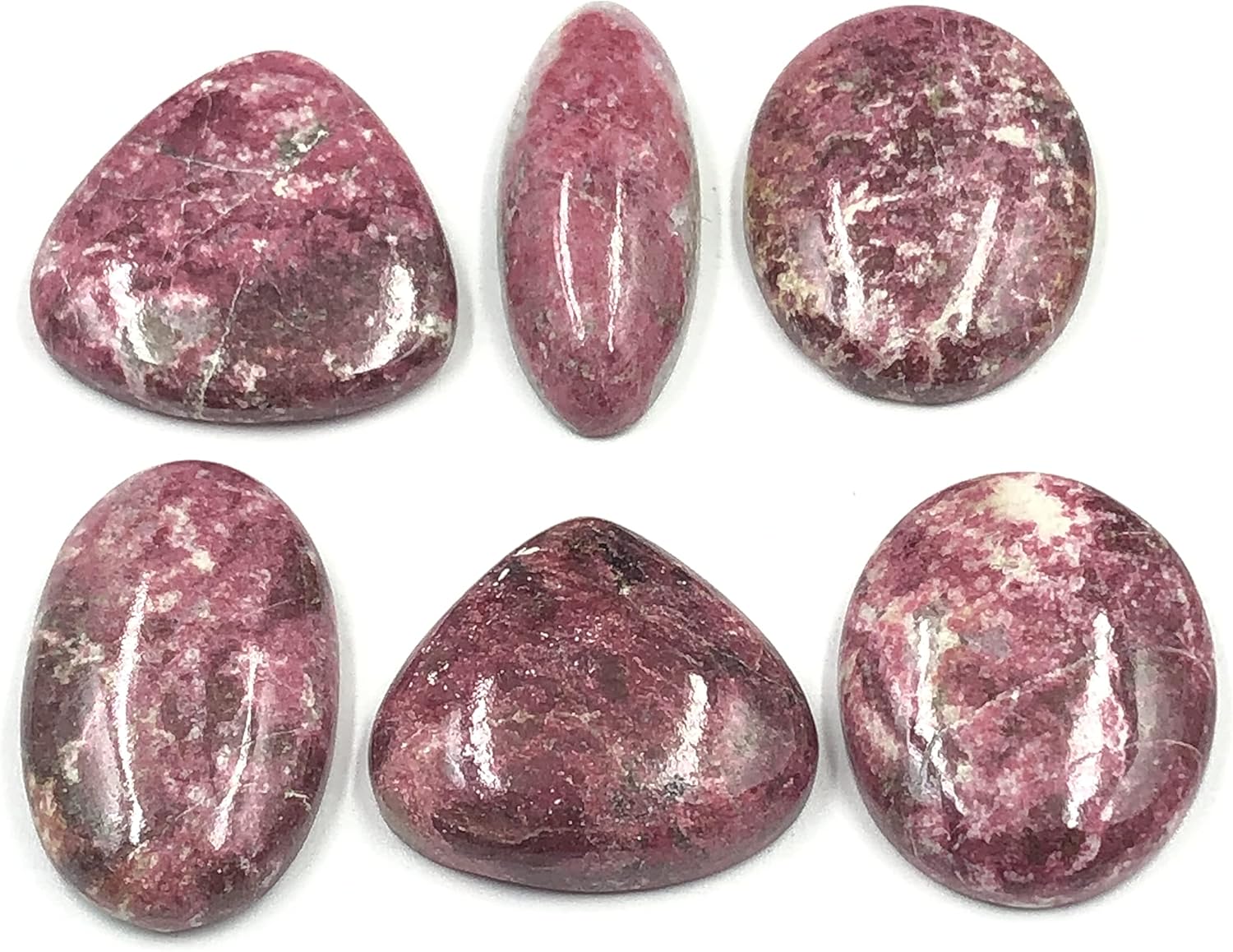 Natural THULITE Gemstone Loose Cabochon Lot For Jewelry Making, Loose Gemstone For Ring, Earring & Pendant Necklace, Jewelry Making Cabochons, Healing Gemstones