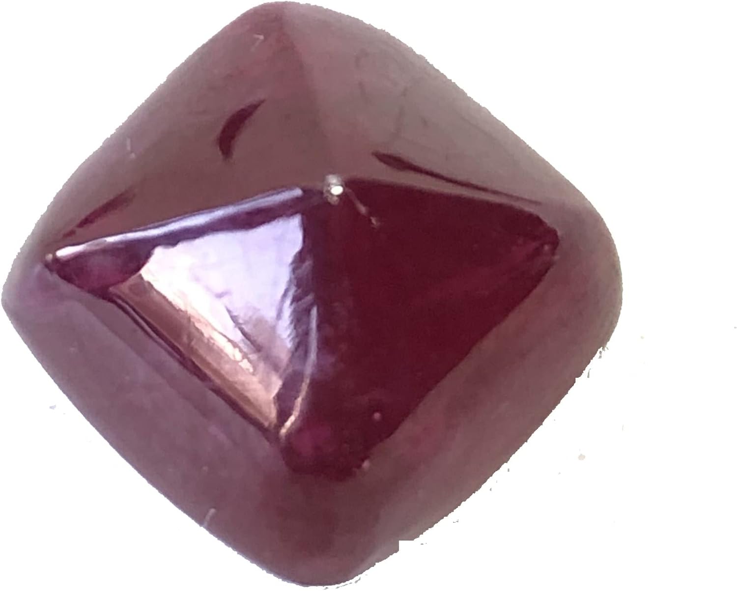 17.25 Ct Deep Red Ruby Cushion Shape Cabochon Size 13 mm Unique Quality Pyramid Cabochon Loose Gemstone Best For Making Pendant, Ring Jewelry