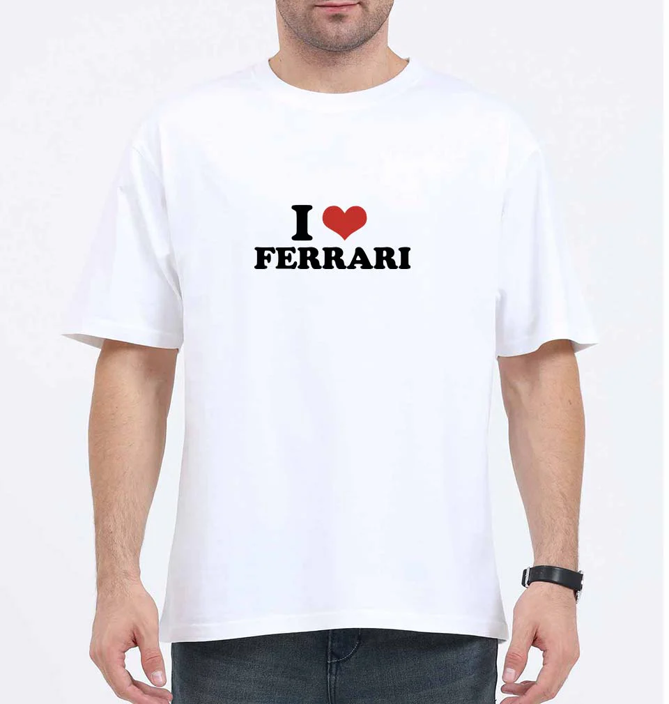 I LOVE FERRARI Oversized T-Shirt for Men