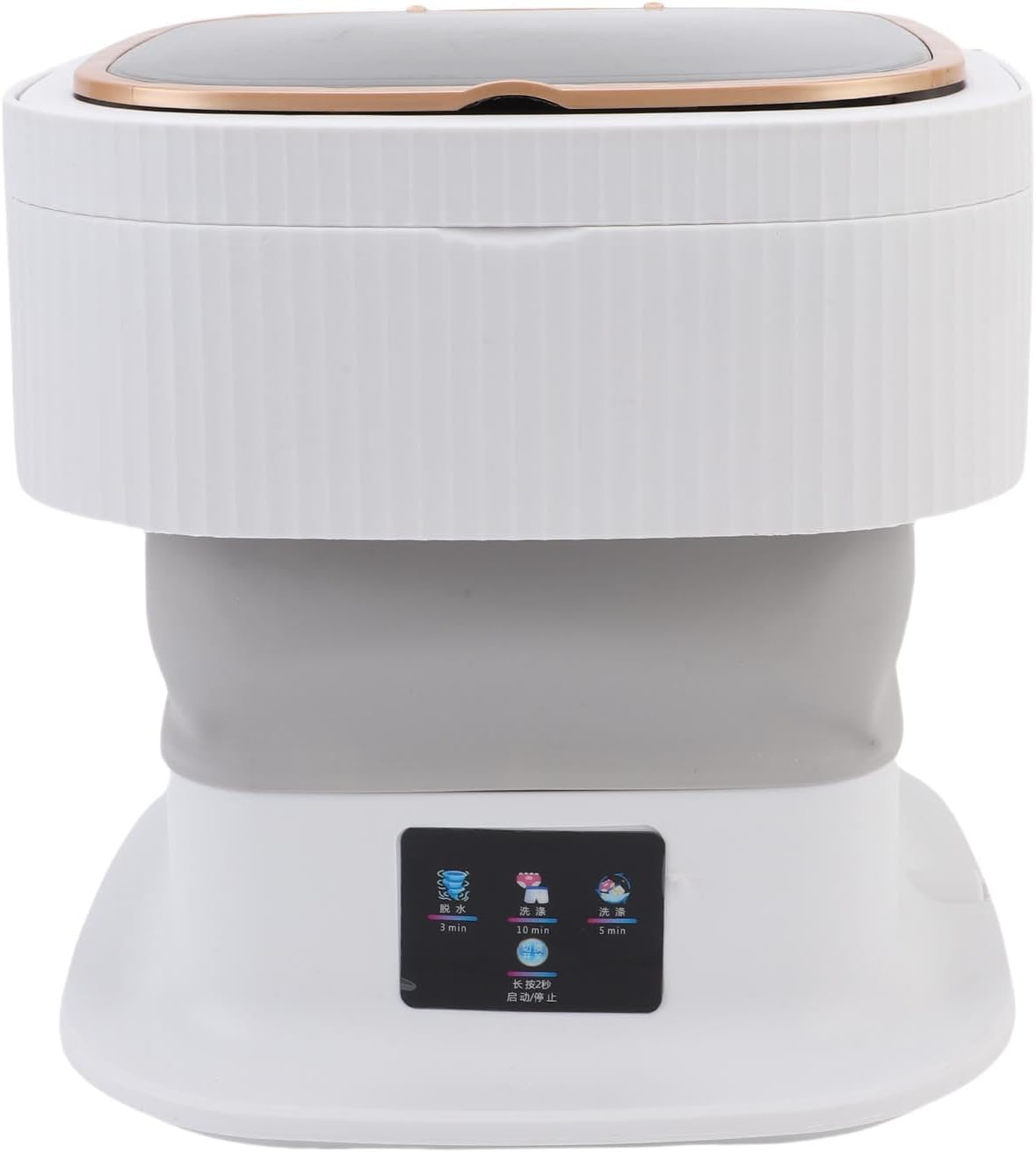 Asixxsix Portable Washing Machine, 11.5L Foldable Washer with Soft Drying and Automatic Drainage, Deep Cleaning of Underwear Baby Clothes, Suitable for Apartments Dormitories Hotels (us)