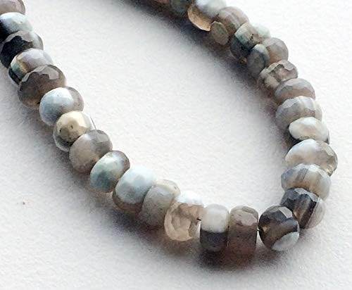 Opal - Boulder Opal Beads, Boulder Opal Faceted Rondelle Beads, Boulder Opal Necklace, 7.5mm, 46 Pieces, 8 Inch Strand