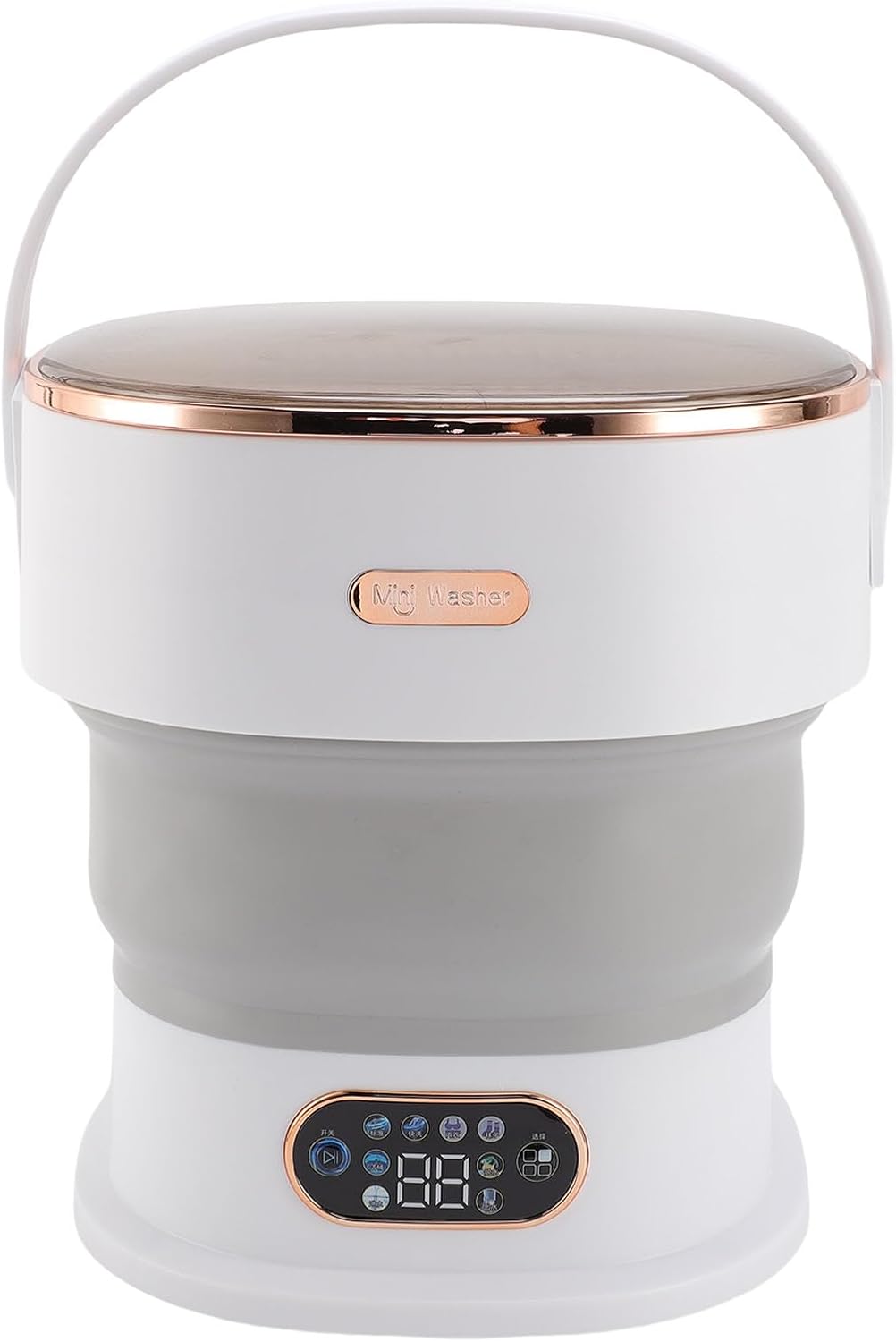 Pssopp 13L Portable Washing Machine, Foldable Design Deep Cleaning Laundry Machine for Home Dormitory Apartments RVs (US Plug)