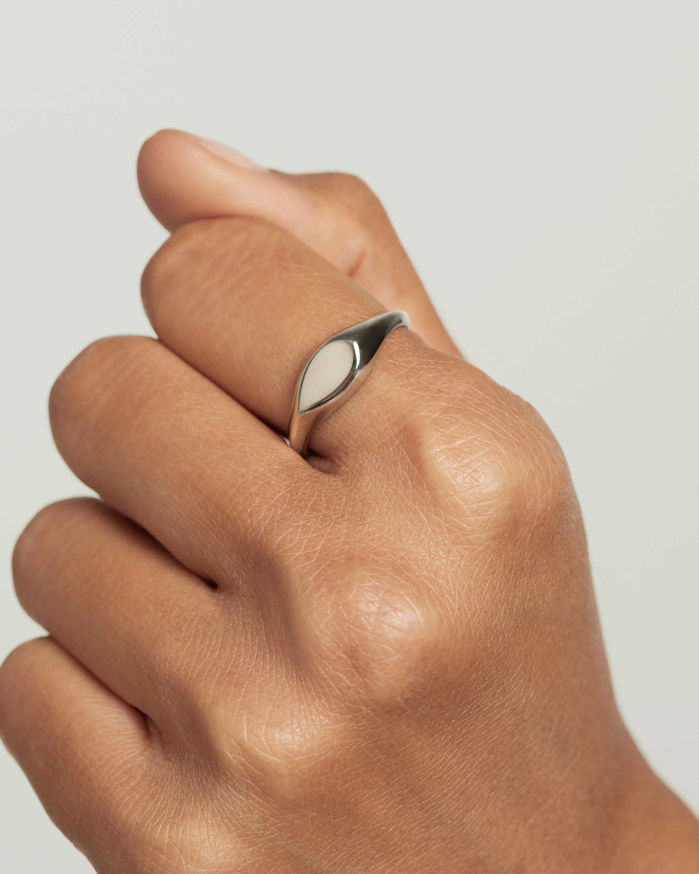 Devi Stamp Silver Ring