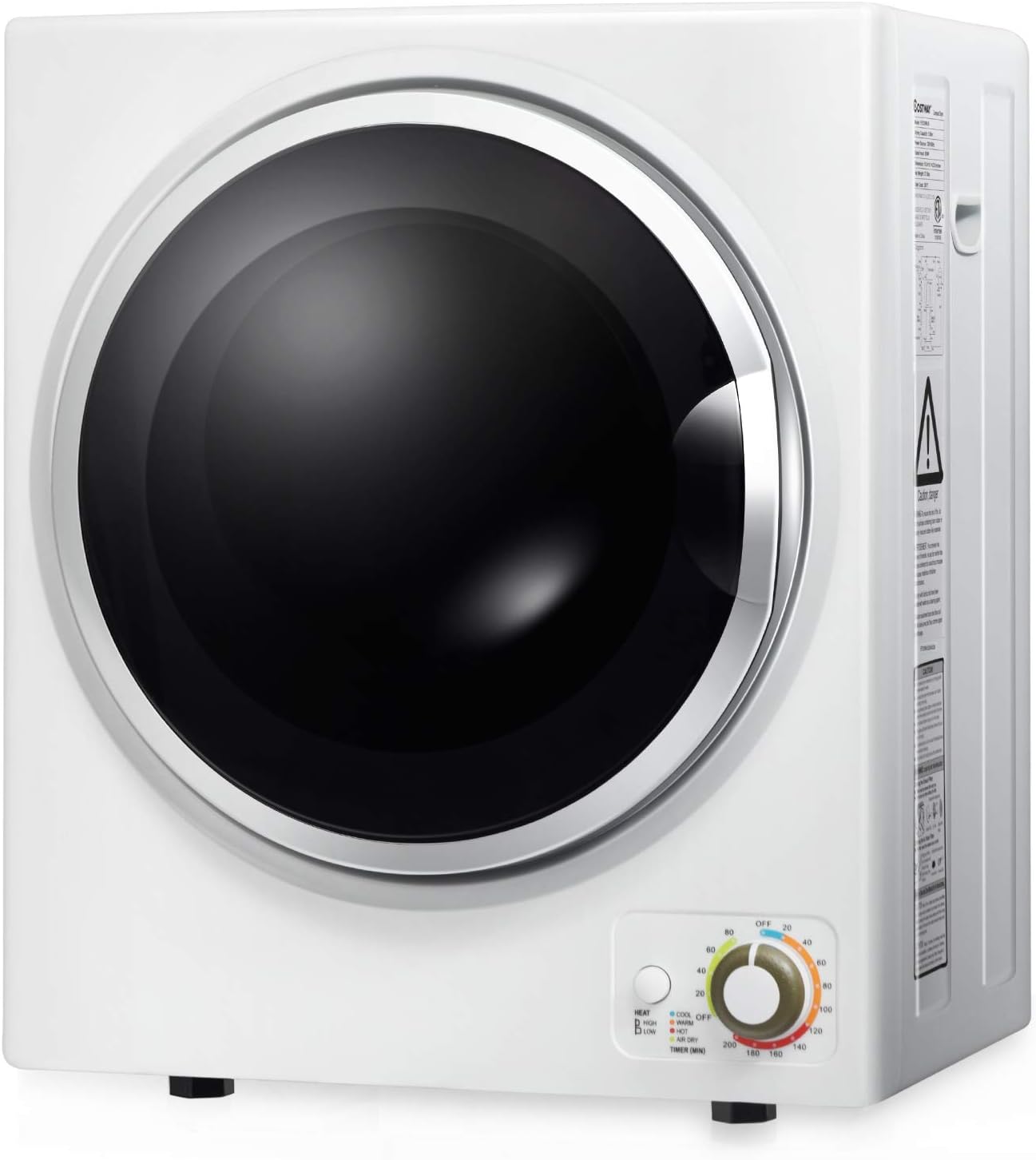 ARLIME Potable Clothes Dryer, 900W Compact Dryer w/4 Automatic Drying Mode, Stainless Steel Drum & Easy Control Panel, Electric Dryer for Apartments, Dorm & RVs 110V, White