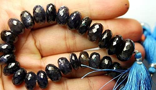 16 Inches Strand, Large Natural Iolite Faceted Rondelles, Size 15-11mm Code-HIGH-52775