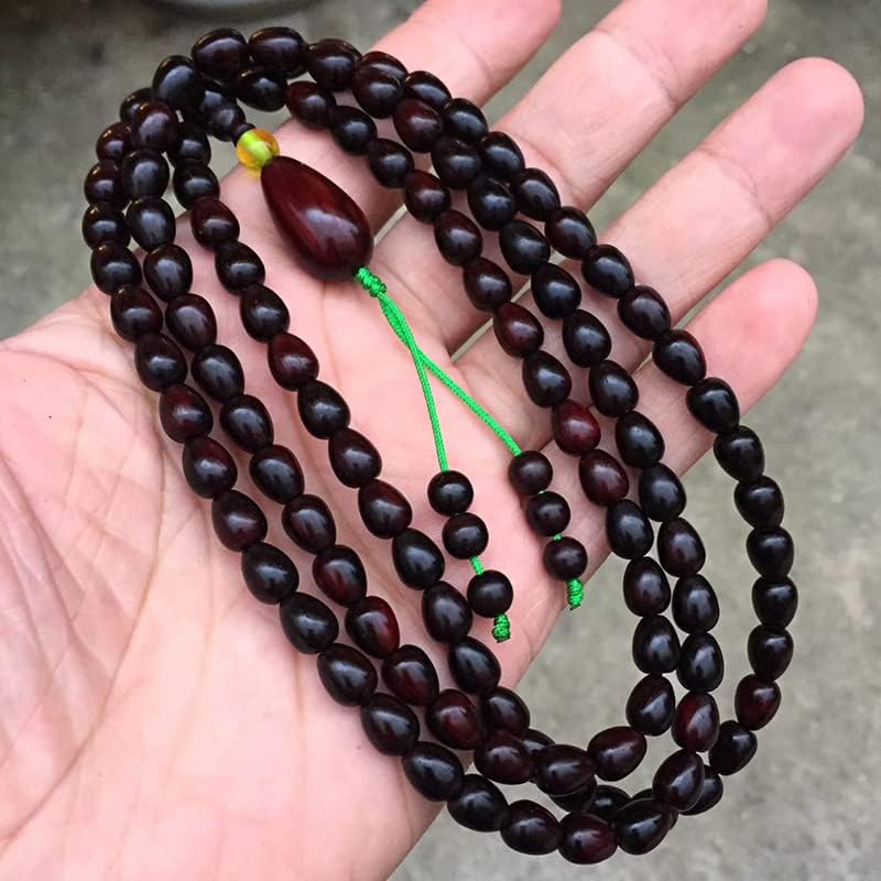 xiexuelian 小叶紫檀【水滴】6 * 8 * 108颗水滴珠佛珠手链 带星珠子圆润光滑细腻(水滴小叶紫檀)