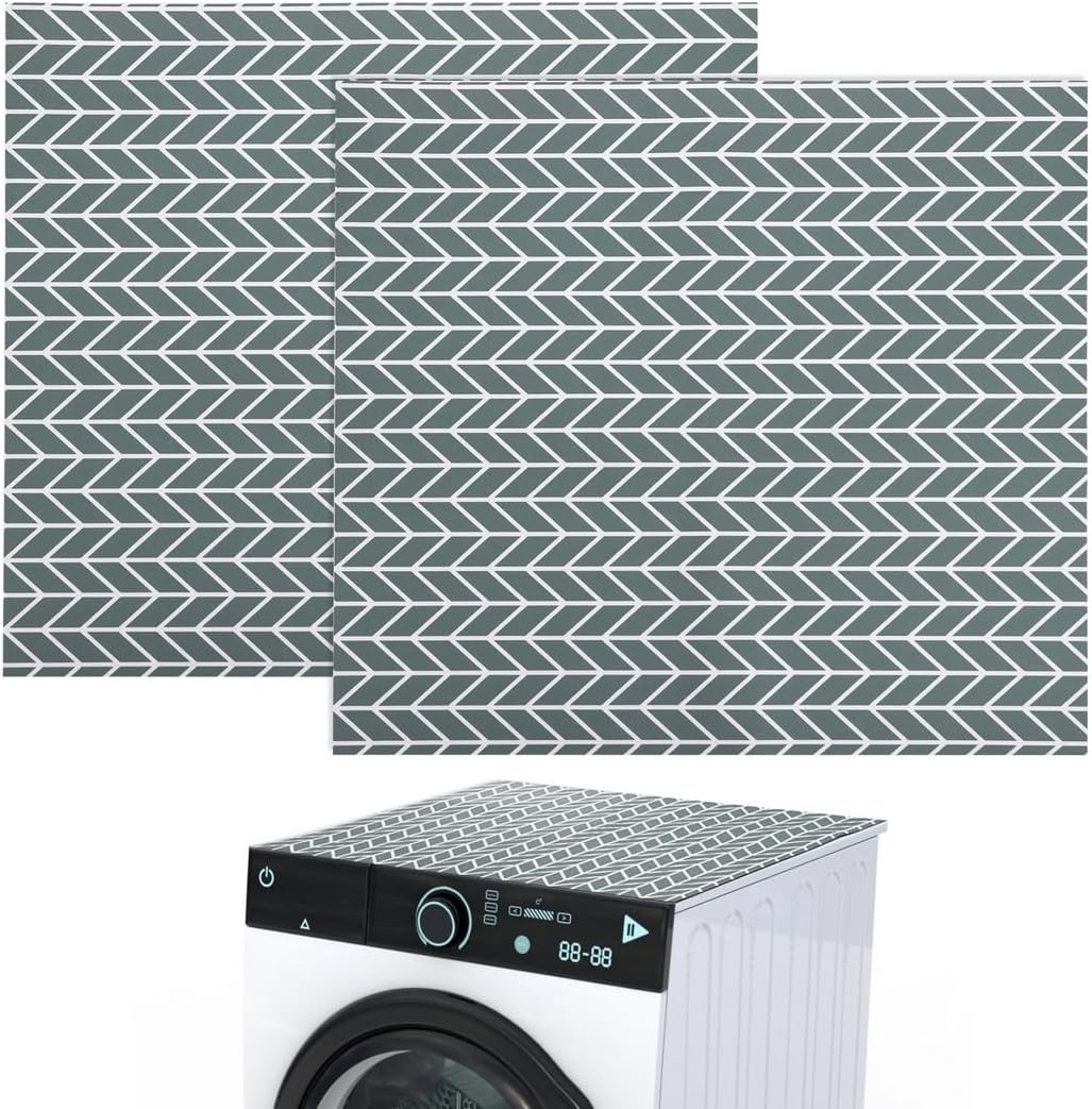 2-Piece Washer & Dryer Protector Mats, 25.6 X 23.6 in Diatomite Washing Machine Covers, Non-Slip Absorbent Laundry Appliance Shields