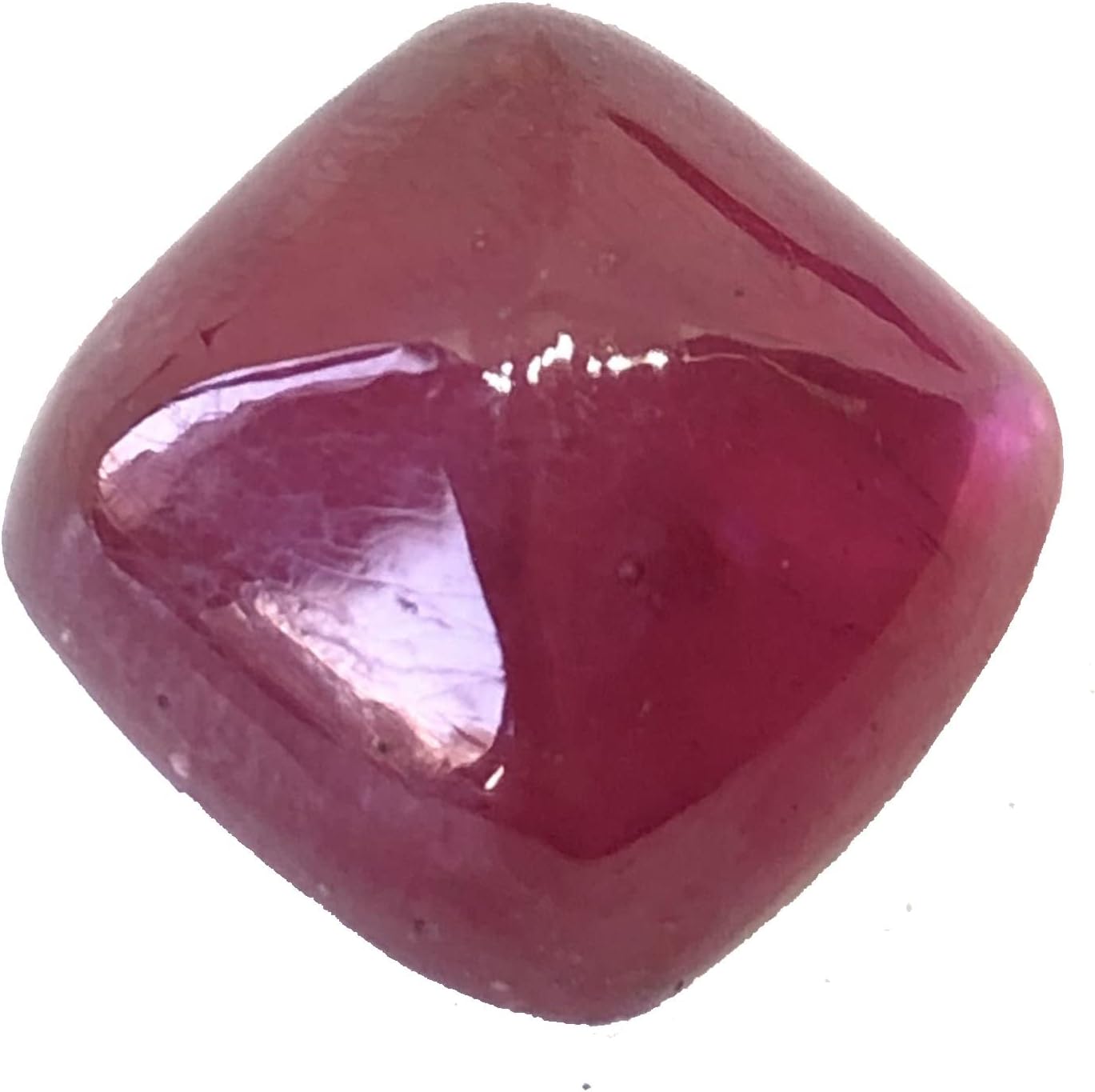 15.70 Ct Sugar Loaf Ruby Cushion Shape Cabochon Size 13 mm AAA Quality Pyramid Cabochon Loose Gemstone Best For Making Pendant, Ring Jewelry