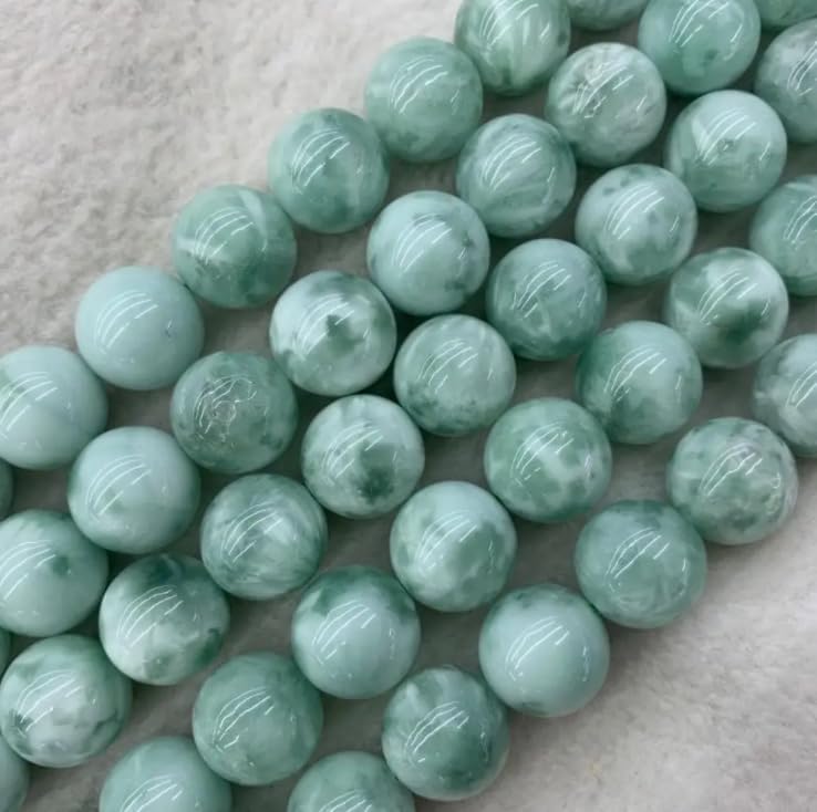Round Green Natural Gemstone DIY Loose Beads for Jewelry Making