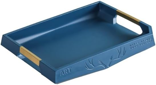 Tray Decor Home Reception Tray Fruit Plate, Home Bedroom Modern Simple Coffee Table Snack Decoration Tray Food Tray(B)